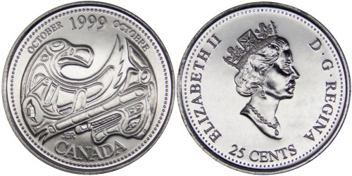 25 центов 1999 Канада — Миллениум — Октябрь 1999, Дань первым нациям