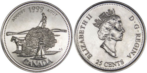 25 центов 1999 Канада — Миллениум — Август 1999, Дух первооткрывателей