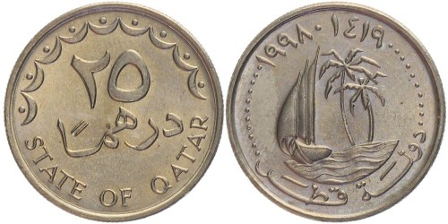 25 дирхамов 1998 Катар UNC