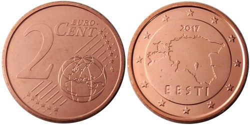 2 евроцента 2017 Эстония UNC