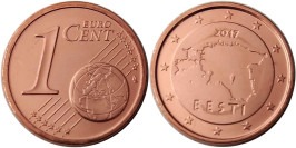 1 евроцент 2017 Эстония UNC