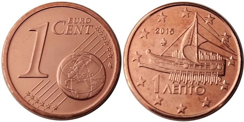 1 евроцент 2015 Греция UNC