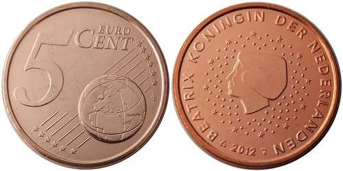 5 евроцентов 2012 Нидерланды UNC