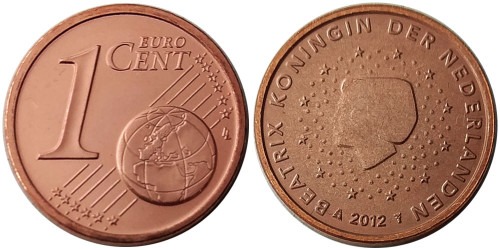 1 евроцент 2012 Нидерланды UNC