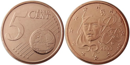 5 евроцентов 2003 Франция UNC