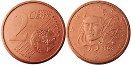 2 евроцента 2003 Франция UNC