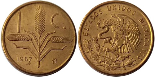 1 сентаво 1967 Мексика UNC