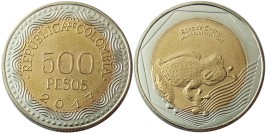 500 песо 2017 Колумбия — Лягушка UNC