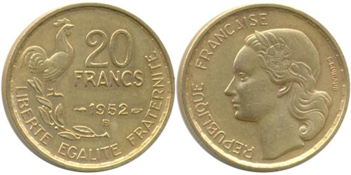 20 франков 1952 Франция — В