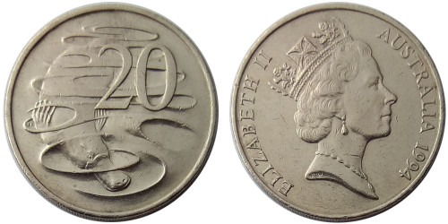 20 центов 1994 Австралия