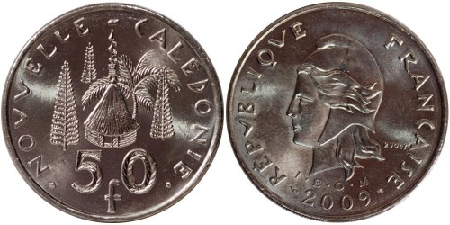 50 франков 2009 Новая Каледония