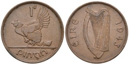 1 пенни 1943 Ирландия