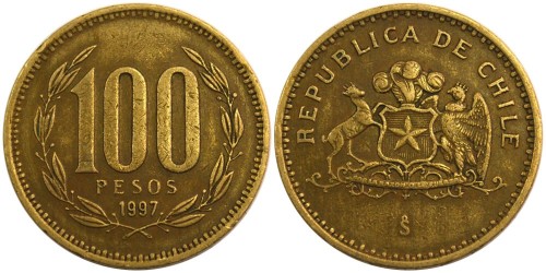 100 песо 1997 Чили