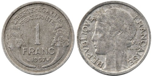 1 франк 1957 В Франция