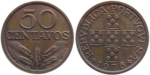 50 сентаво 1976 Португалия
