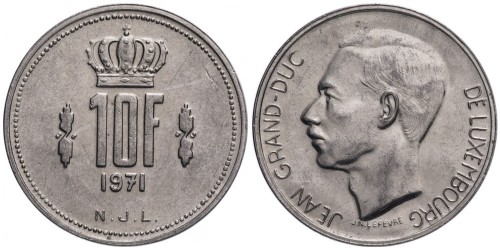 10 франков 1971 Люксембург