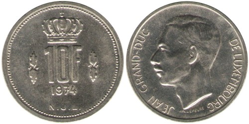 10 франков 1974 Люксембург