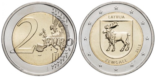 2 евро 2018 Латвии — Земгале
