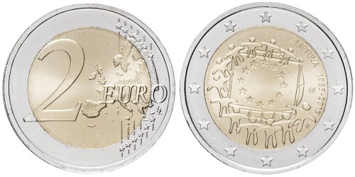 2 евро 2015 Литва — 30 лет флагу Европейского союза