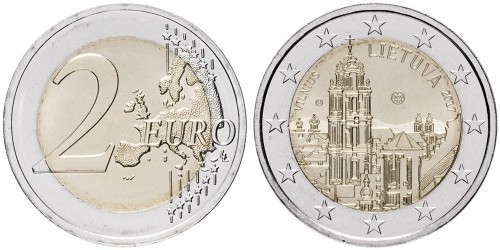 2 евро 2017 Литва — Вильнюс