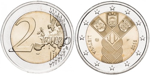 2 евро 2018 Литва — 100 лет государствам Балтики