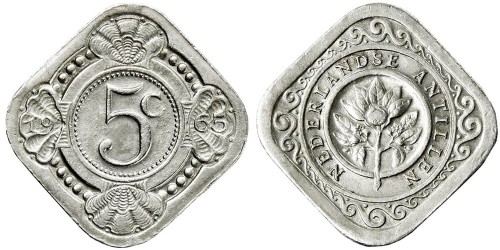 5 центов 1965 Нидерландские Антильские острова