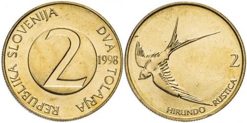 2 толара 1998 Словения