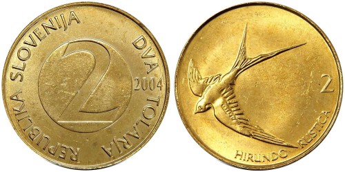 2 толара 2004 Словения