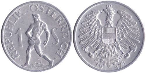 1 шиллинг 1947 Австрия