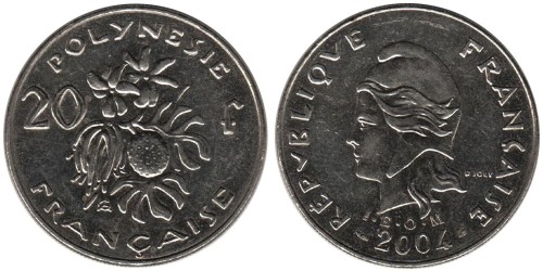 20 франков 2004 Французская Полинезия