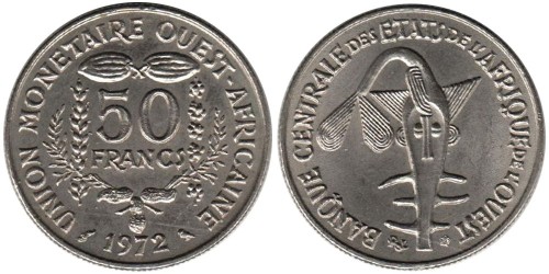 50 франков 1972 Западная Африка