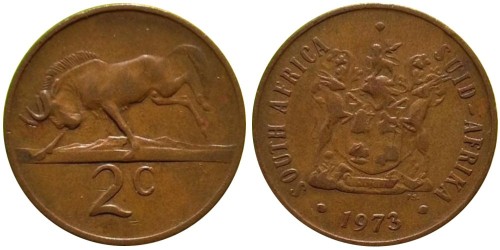 2 цента 1973 ЮАР