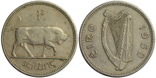 1 шиллинг 1959 Ирландия