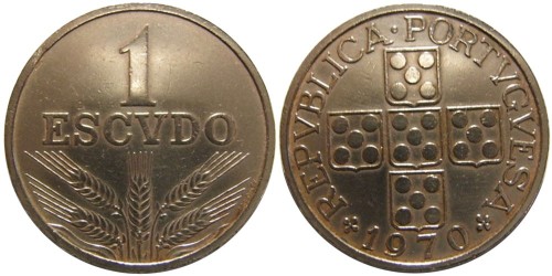 1 эскудо 1970 Португалия