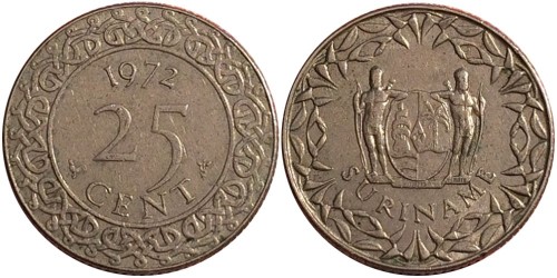 25 центов 1972 Суринам