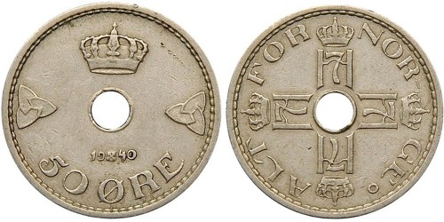 50 эре 1940 Норвегия