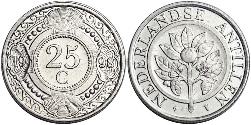 25 центов 1998 Нидерландские Антильские острова