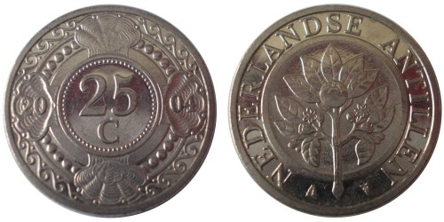 25 центов 2004 Нидерландские Антильские острова