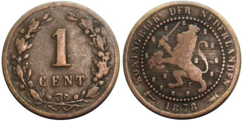 1 цент 1878 Нидерланды
