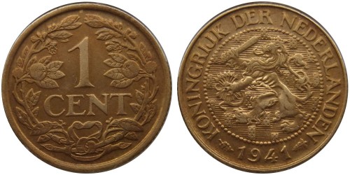 1 цент 1941 Нидерланды