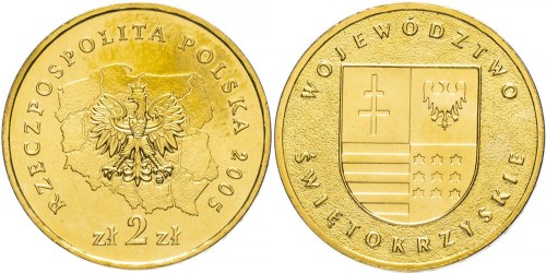 2 злотых 2005 Польша — Свентокшиское воеводство