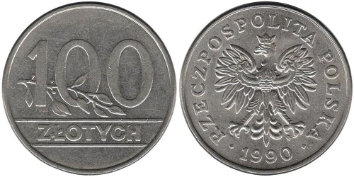 100 злотых 1990 Польша