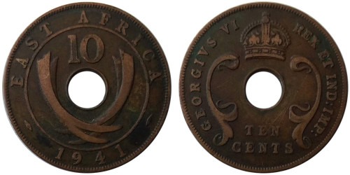 10 центов 1941 Британская Восточная Африка №1