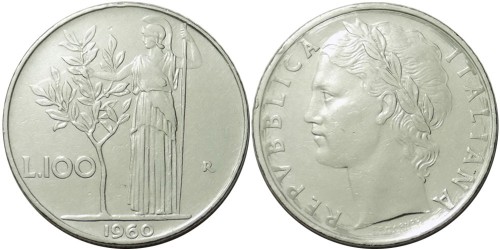 100 лир 1960 Италия
