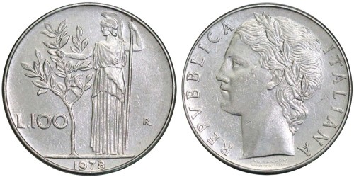 100 лир 1978 Италия