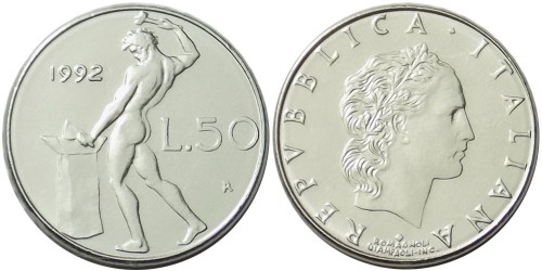 50 лир 1992 Италия