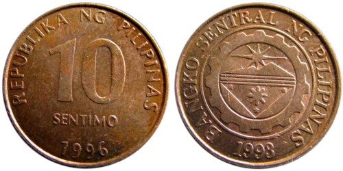 10 сентимо 1996 Филиппины