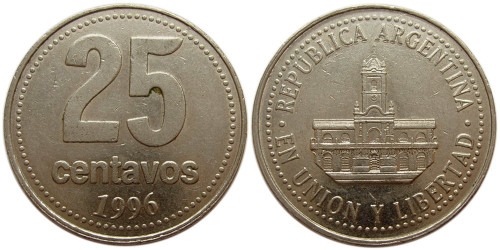 25 сентаво 1996 Аргентина