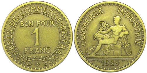 1 франк 1924 Франция