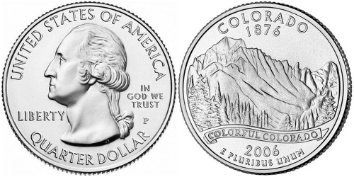 25 центов 2006 P США — Колорадо — Colorado UNC